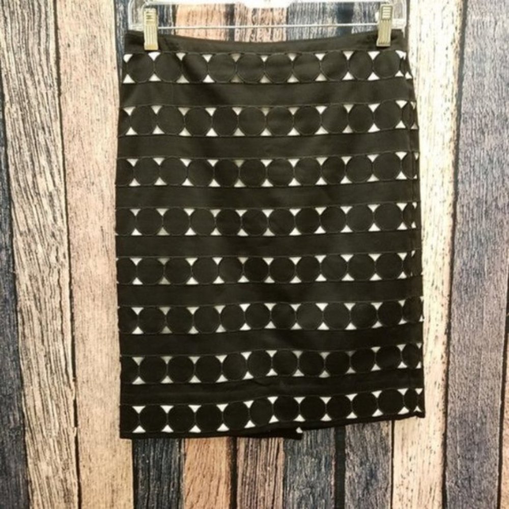 WHBM Black and White Pencil Skirt